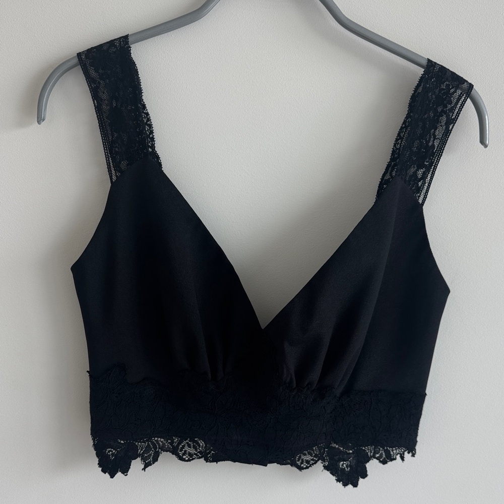 Paco Rabanne Black Lace crop top